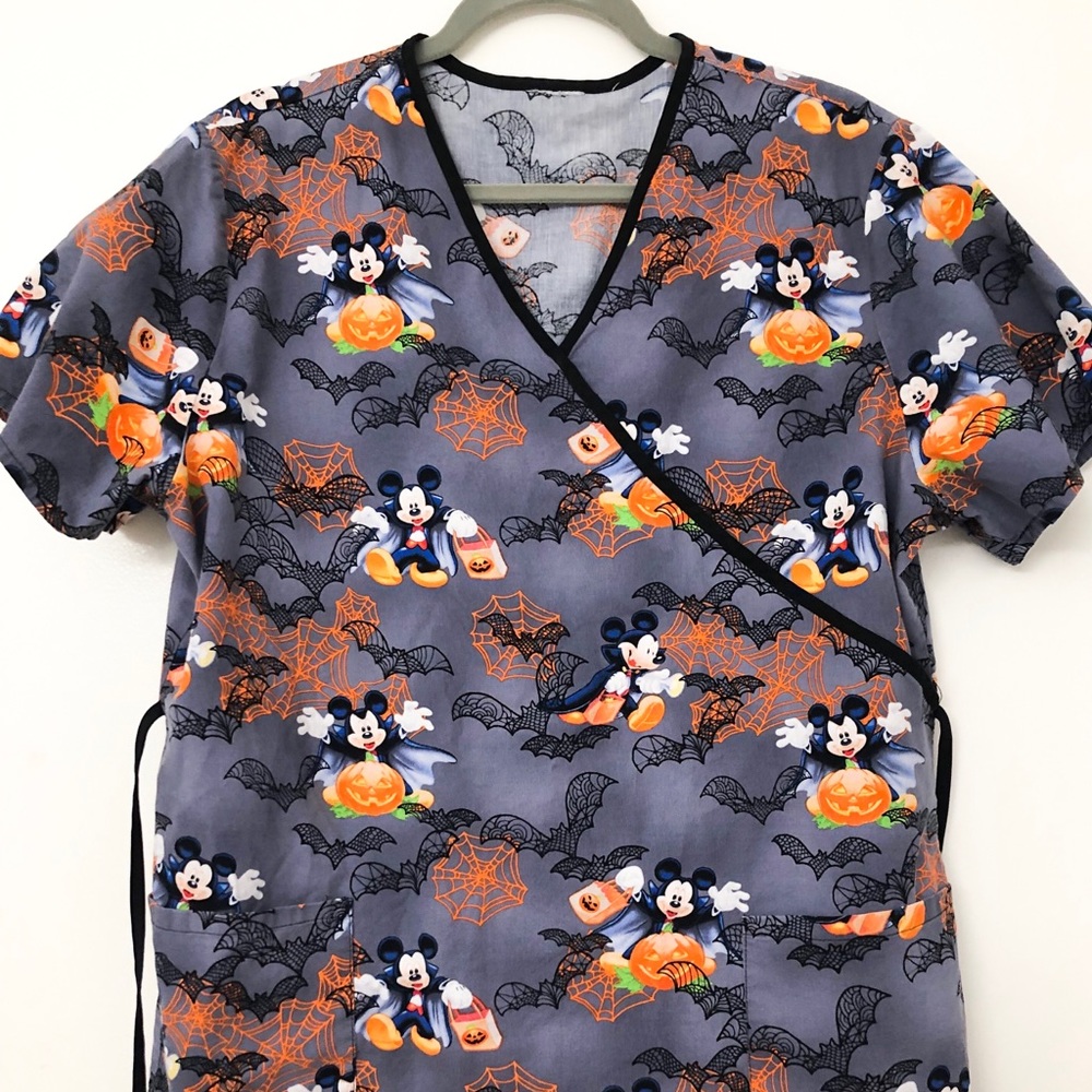 Halloween Mickey Mouse Scrub Top